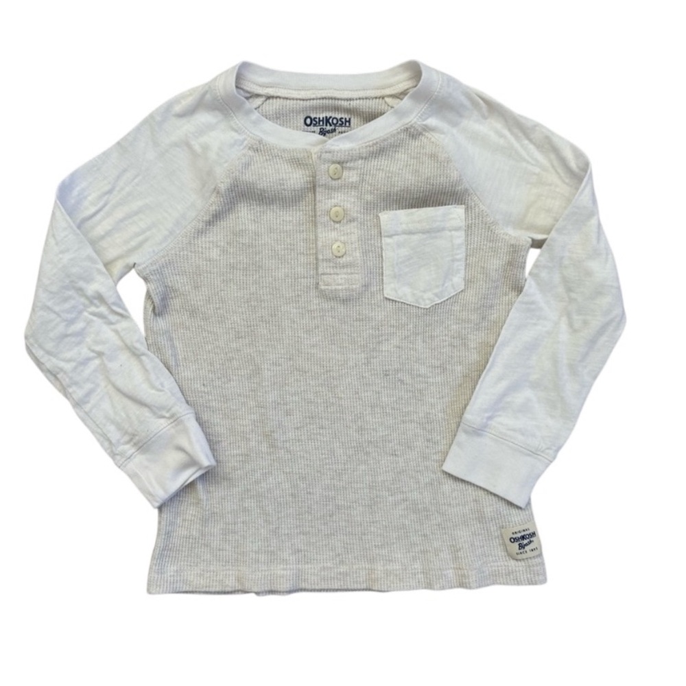 OshKosh B'gosh‎ Cream Kids 5T Long Sleeve Tee Shirt